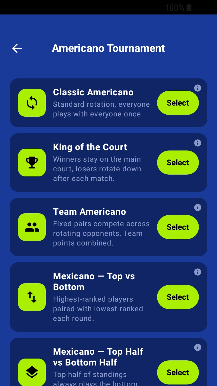 Tournament selection